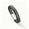 Cross Leather Bracelet Braided Leather Bangle Personality Men's Cross Bracelet  Gift