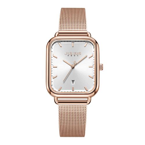 

[JULIUS] JULIUS Clean Dial Slim Square Women s Metal Watch JA-1297 JA-1297D