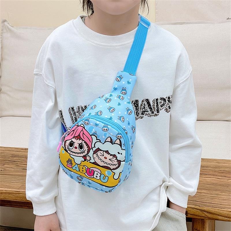 Cartoon Cute Labubu Children'S Bag Chest Bag Trend  Waist Bag Coin Purse Storage Pouch Shoulder Crossbody Bags Kids Gifts