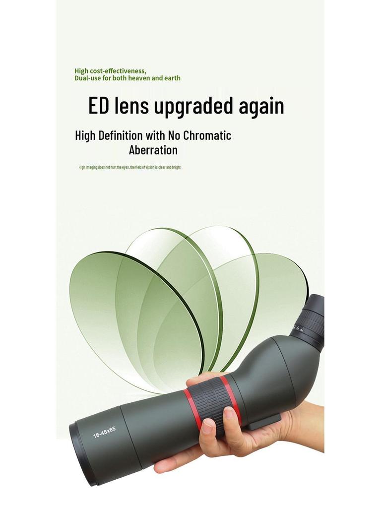 High-Definition Large Aperture Birdwatching Telescope with Variable Magnification for Outdoor Low Light Viewing