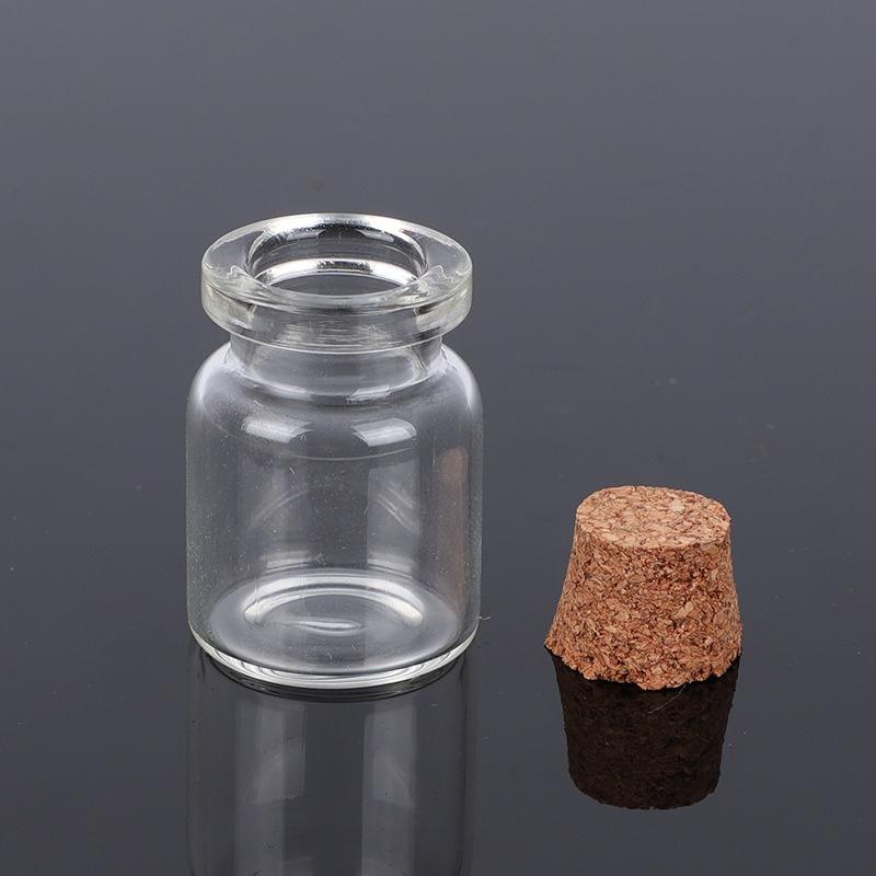 Transparent Glass Sealed Decoration Vial Cork Stopper Lid Storage Subpackage Bottle Multi Purpose Small Capacity Reagent Bottles