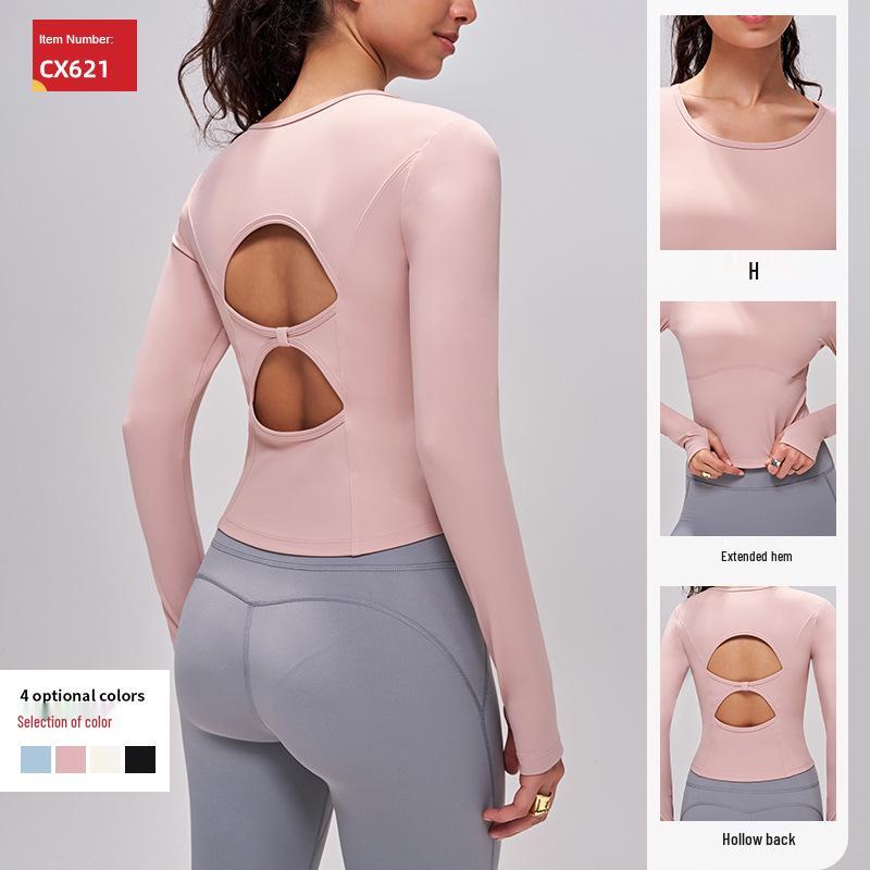 Damen Slim Fit Langarm Yoga Top - Herbst Winter Kollektion