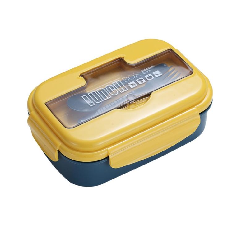 Bento Box Adult Students Lunch Box Food Storage Container with Compartments синий