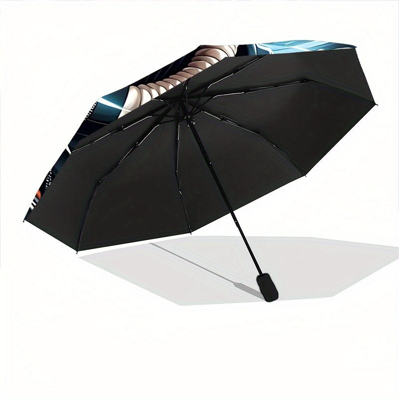 Naruto Lightning Automatic Folding Umbrella - Lightweight, Retractable Design with 8-Rib Durability, Perfect for Outdoor Adventures, Fashion