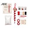 Creative Crafting Set Crochet Doll Spiral Ornament DIY Kit, Holiday Craft with Soft Yarn, Beads, Christmas Tree Hanging for Window Wall Cabinet