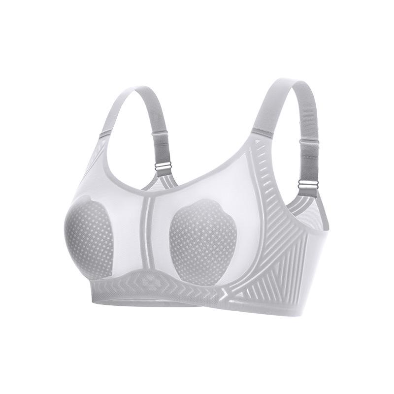 Регулируемый бесшовный бюстгальтер с поддержкой от провисания - Большой бюст, без косточек, дышащий ледяной шелк, большой размер 2XL