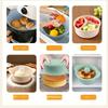 Large NonStick Microwave Steaming Pot with Handle and Lid Heat Resistant Silicone Steamer Dishwasher Safe Enduring