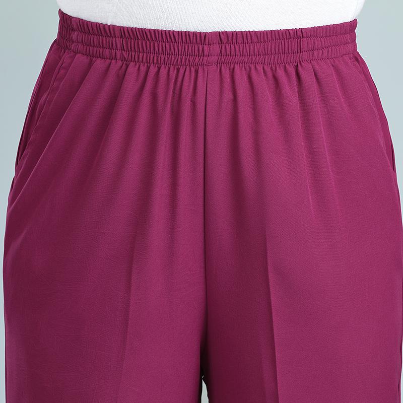 Women's Summer Thin Straight Pants Solid Color Black Trousers Summer High Waist Pants