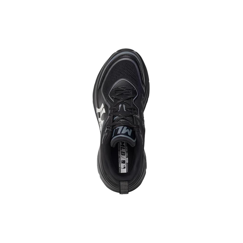 MLB Chunky Runner Ath-Flow Thick Sole Height Increasing Fabric Nylon Low Top Casual Running Shoes Unisex Sneakers Black White 3ARNATF4N-50BKS