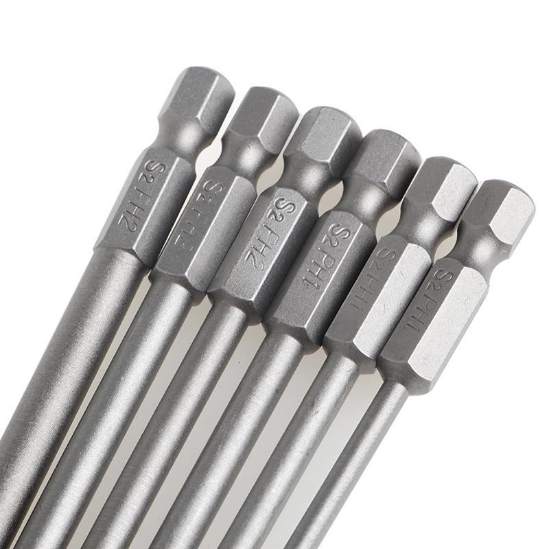 6Pcs/Set 1/4'' Shank 150mm Long Steel for Cross for Head Screwdr top sale