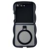 For Samsung Galaxy Z Flip7 5G Magnetic Case Kickstand Skin-Touch Wave Edge TPU+PC Phone Cover