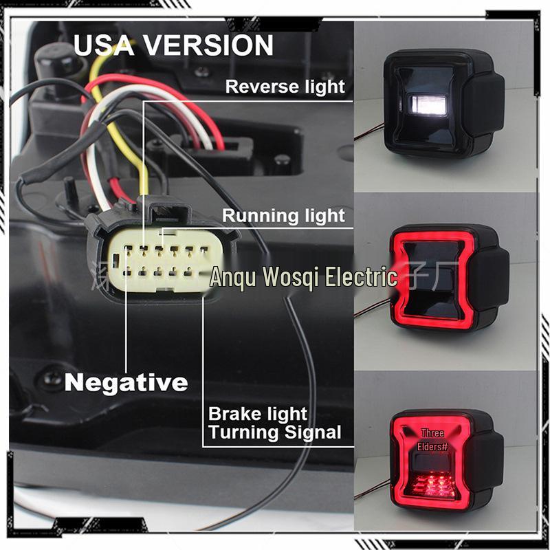 Smoked Black Taillights for Jeep Wrangler JL – Brake, Reverse, and Modification Lights