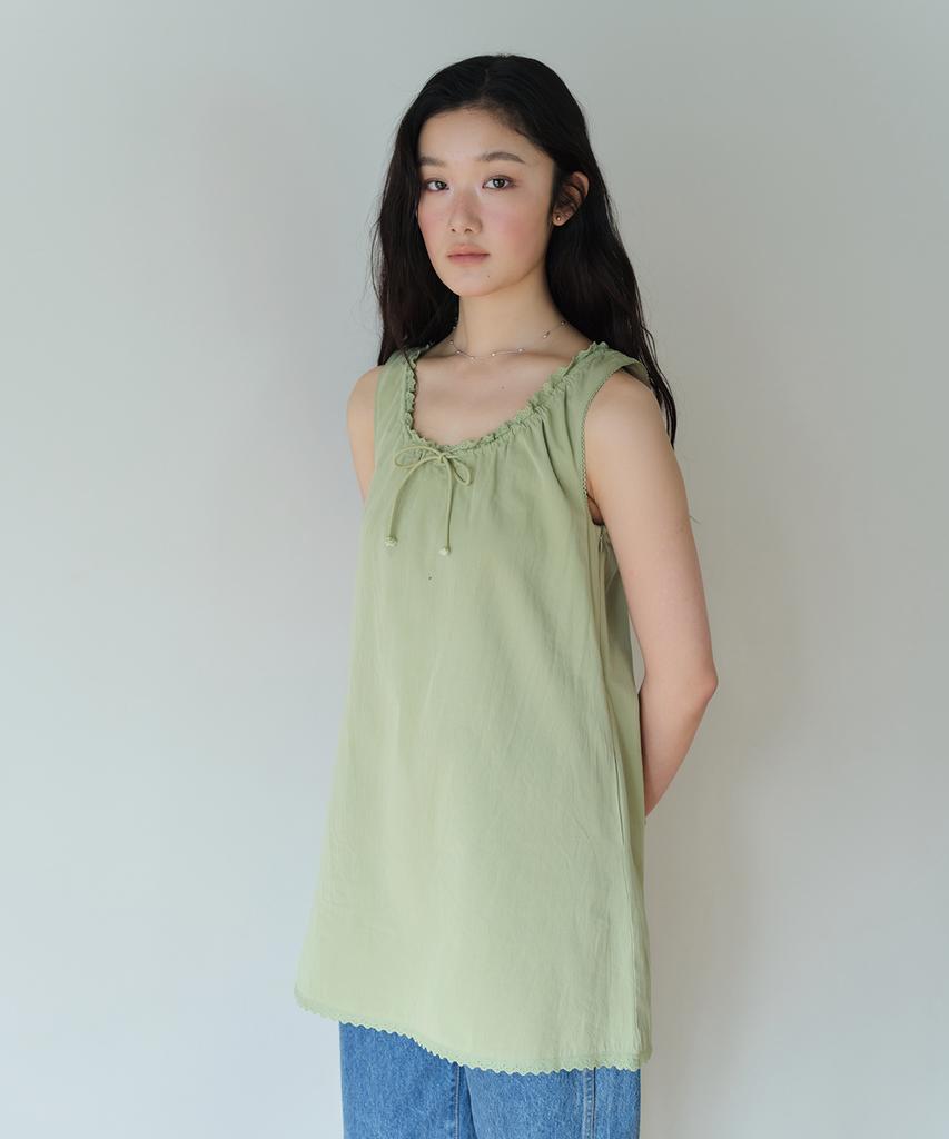 Hombadittingjeu Lace Sleeveless Dress (Green)