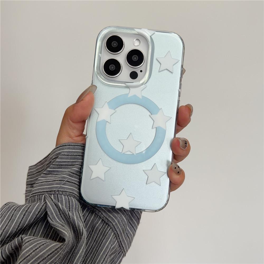 

Магнитный чехол в горошек и со звездами для iPhone 17 Pro Max 16Pro Max