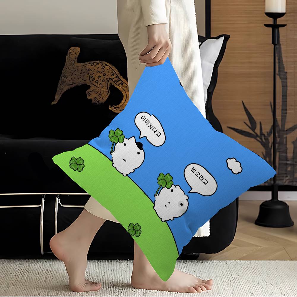 NNeujeok Office Cushion Pillowcase Car Cushion CoverXCM Lumbar Pillowcase Sofa Pillowcover