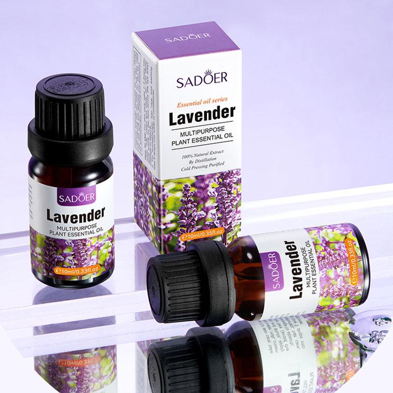 SADOER Rose Essential Oil Kamille Rosemary Lavendel Essence fukter låser vann og forskjønner hudtone Hudpleie