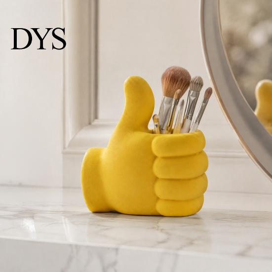 Funny Gesture Pen Stand 3D Printed Thumbs?Up Holder, Shaped Desk Organizer, Creative Large Capacity Organizer Pencil Cup, Cute Desktop Storage Decor