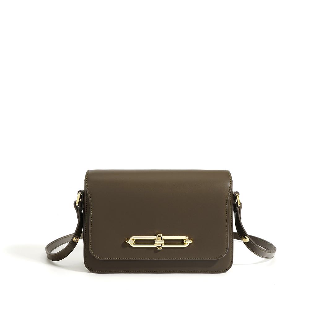 New High-end Exquisite Small Bag Fashion Lock Small Square Bag Versatile Shoulder Messenger Bag