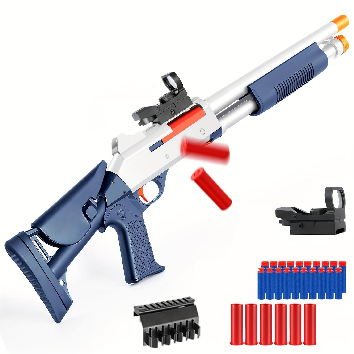

Soft Bullet Toy Gun Toy Shotgun Shell Ejecting Toy Gun 30-InchSoft Bullets Gun[with6 Shell 20 Soft Darts] Perfect for Indoor