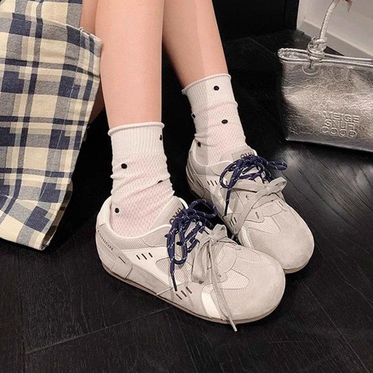 Mesh breathable German training shoes spring new heightening leisure sports low-top board shoes