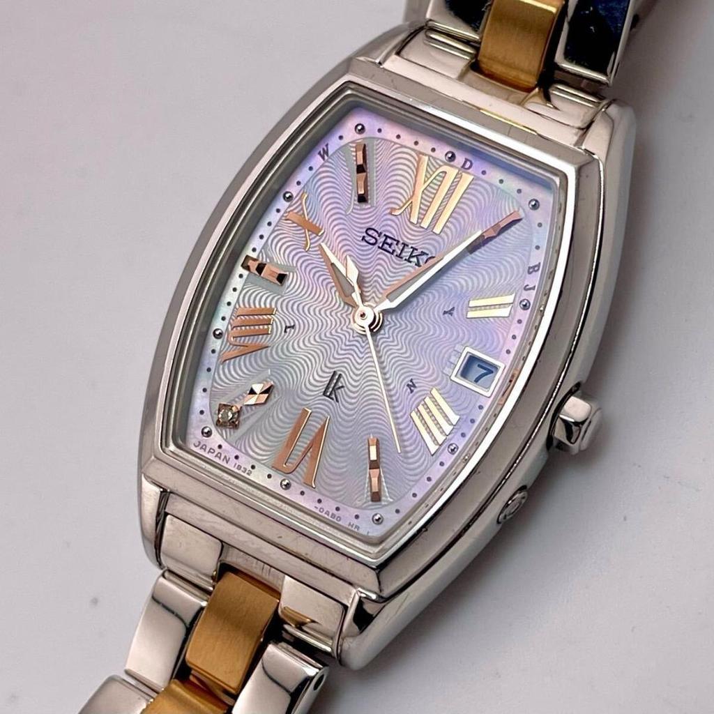 [USED] Working MOP/Shell 1P Seiko Lukia Watch Radio Solar Roman