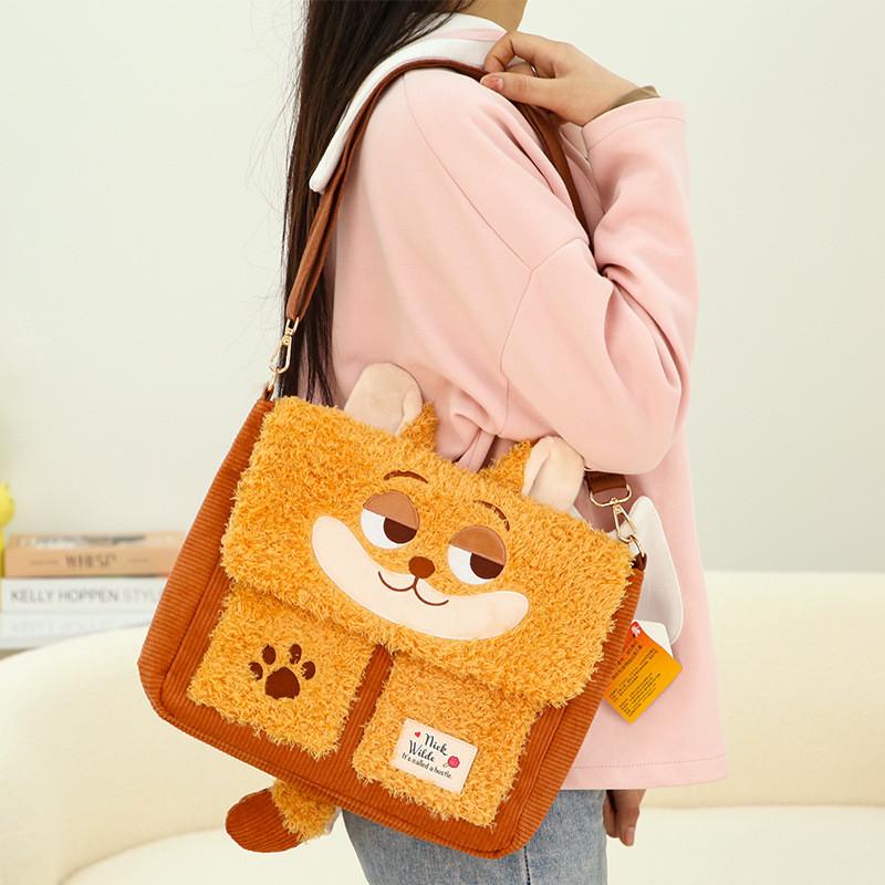 Zootopia Judy Hopps Nick Wilde Plush Single Shoulder Crossbody Bag Gift Cartoon