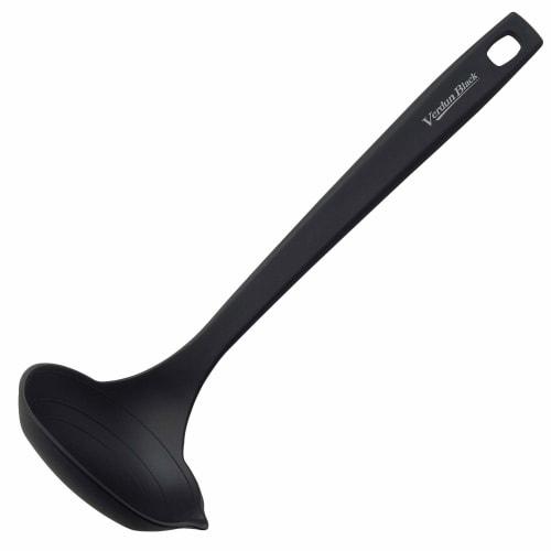 [.co.jp Exclusive] Shimomura Kogyo Antibacterial, Made in Japan, Verdun Black Nylon Ladle with Measuring Table, Large, Dishwasher Safe, VB-206, Made i