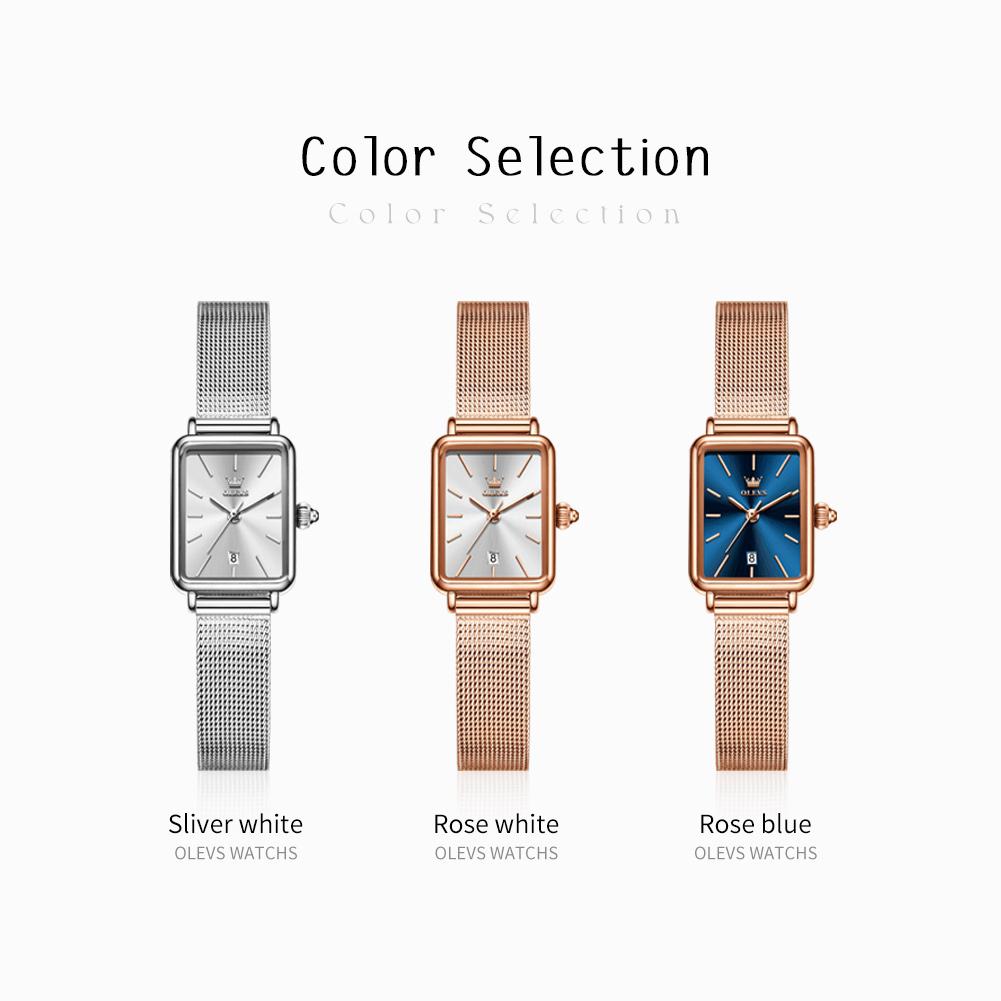 OLEVS Watch Women New Watch Casual Fashion Quartz Wristwatch Waterproof Luminous Date Square Watch Ladies Gifts