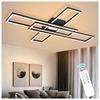 LED Ceiling Light - NETTLIFE - Rectangular - Black - 56 W - Dimmable