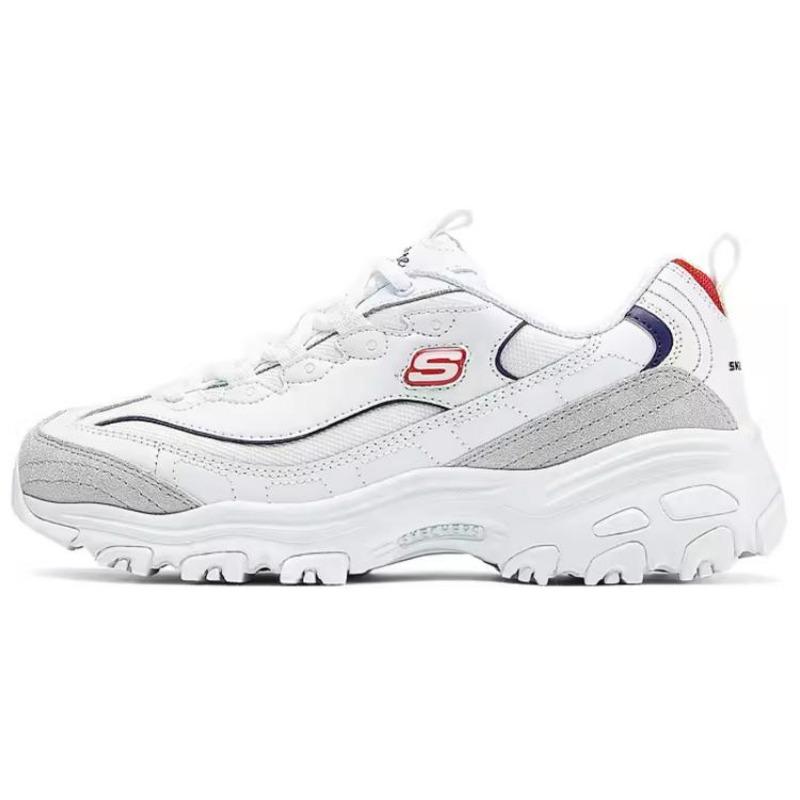 Skechers D LITES 1.0 Women Simple Comfort Wear-resistant Low Top Dad Shoes White 150231-WNVR 38