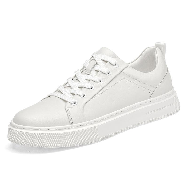 

89100 Men S Shoes Board Shoes White Shoes Spring Low-Top Leather First Layer Cowhide Skateboard Sports Shoes Casual Shoes 38 белый