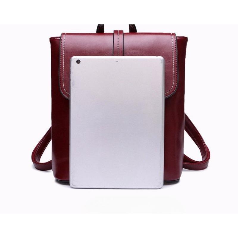 Sommermode Ölwachs Damen Tasche Damen Lässiger Vintage Rucksack Echtleder Tasche Rucksack