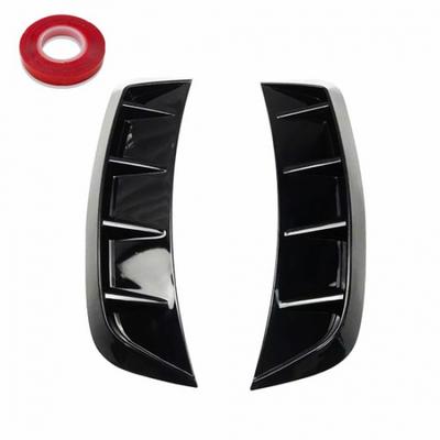 2 Peças Acessórios de Cobertura Carro Preto Brilhante Asa de Saída de Ar Lateral Moldura Universal para Para-lama