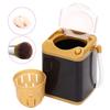 Cute, portable, realistic mini washing machine for pretend play, educational play, and makeup brushes (gold)