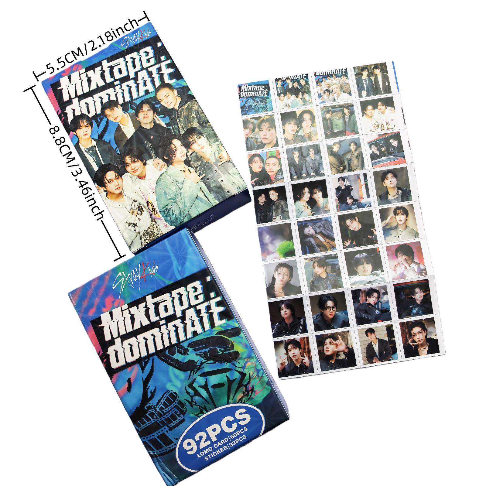 SKZOO 92 pieces STRAY KIDS Mini Cards for Fan Meetings Celebrity Merchandise, Collector-Worthy Photos LOMO cards 8cm