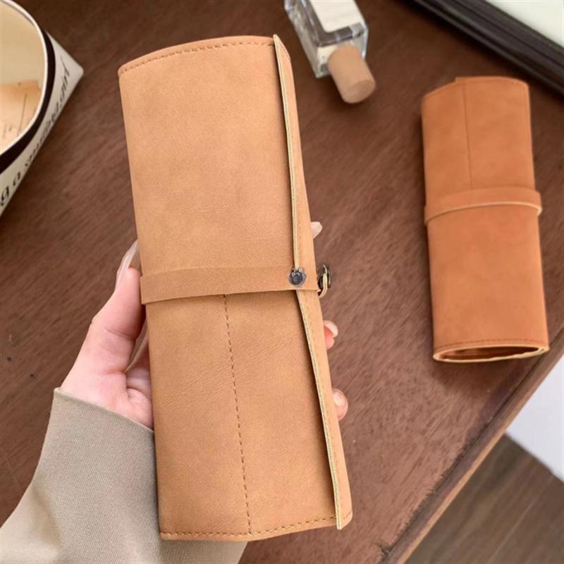 Frostet PU-skinn Rulle-opp stroppeorganisator for iWatch