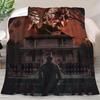 Travel Michael Halloween Myers Throw Blanket, Plush Microfiber Halloween Blankets and Throws for Sofa, Thick Air Conditioning