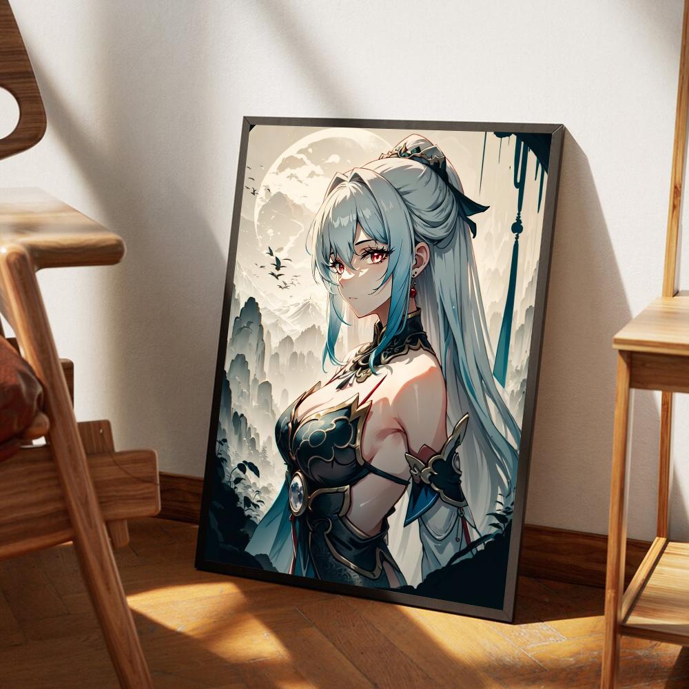 Game Honkai Star Rail Jingliu  Vintage Posters Sticky Whitepaper Prints Posters Artwork Posters Wall Stickers