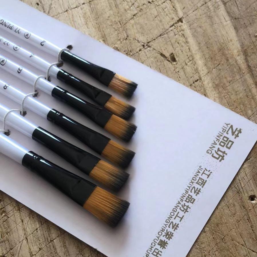12-Piece Nylon Bristle Brush Set for Watercolor, Acrylic, and Oil Painting - Ideal for Children s DIY Projects. Pearlescent White Brushes