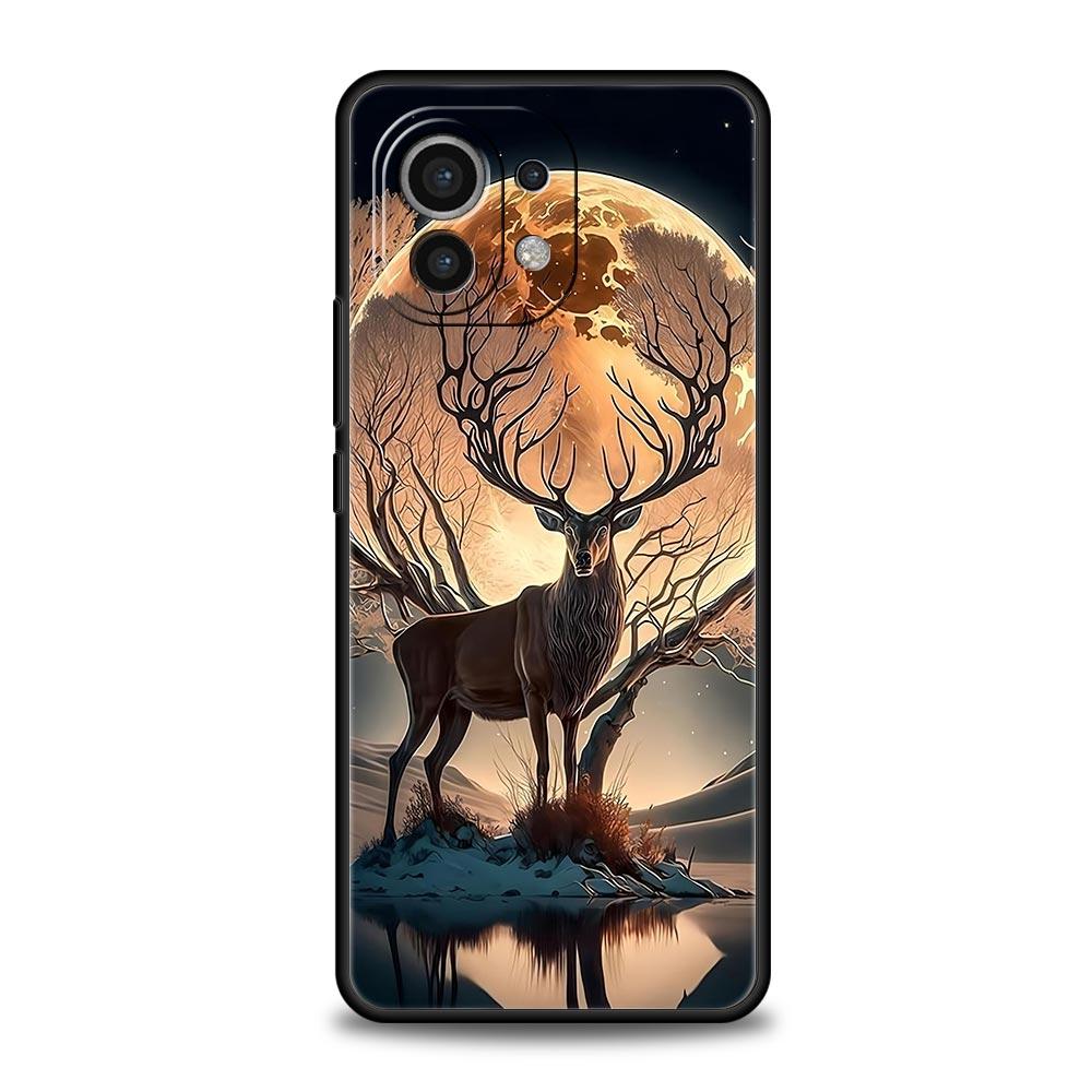 Cartoon Animal Deer Phone Case Cover for Xiaomi Mi 17 15 14 13 12 11 Ultra 15T 14T 13T 12T 11T Pro Lite 5G Soft TPU Shell Capas