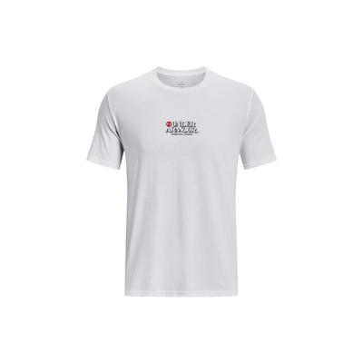 Letter Print Crew Neck Short Sleeve T-Shirt Men Tops White 1376856-100