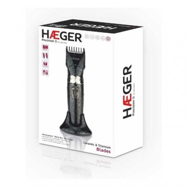 Rasoir Électrique - Haeger - Precision II - Rechargeable - Tête Lavable - Noir