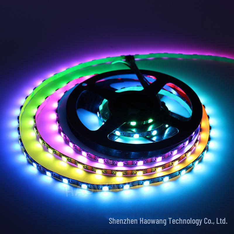 WS2812B 5mm Flexible Dream Color LED-Streifen, 5050 Chip, Eingebauter IC, 5V Einzelsteuerung.