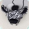 1/3/4Pcs Zebras Costume Set Zebras Ears Headband Tail Bowtie Gloves for Halloween Dress Up Animals Cosplay Costumes