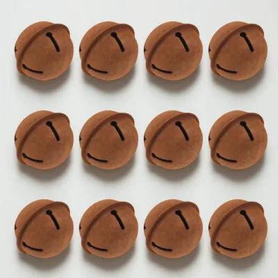 

12Pcs Christmas Tree Hanging Rusty Metal Bells Star Cutout Vintage Craft Decoration DIY Holiday Rustic Jingle Bells 40Mm other