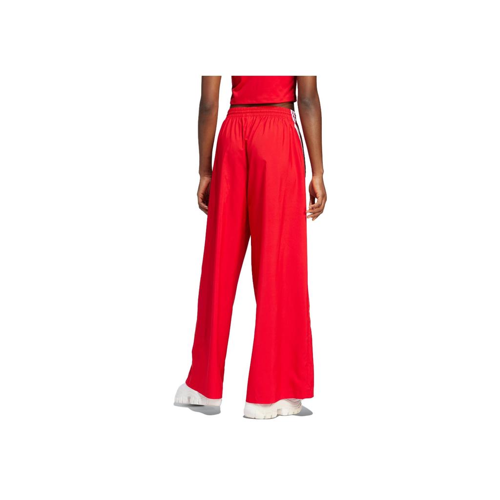 Adidas Originals Trefoil Spice Girl Series Three-Stripe Relaxed Wide Leg Track Pants Women Bottoms Red IV9315
