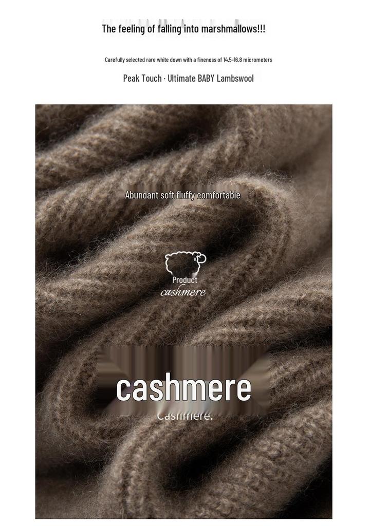 Women's Loose Knit Cashmere-Style Hooded Pullover Sweater, Solid Color, Base Layer for Autumn.