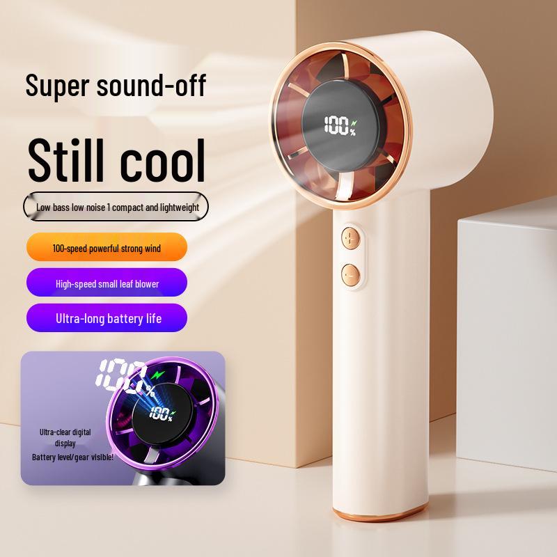 

Handheld Turbo Fan with 100-Speed Adjustable Settings – Portable, Neck-Hanging Design 62x53x162mm молоко, білий колір