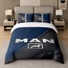 3Pcs Bedding Setman Truck Soft Bed Sheet and Two Pillowcases Home Bedroom Decor