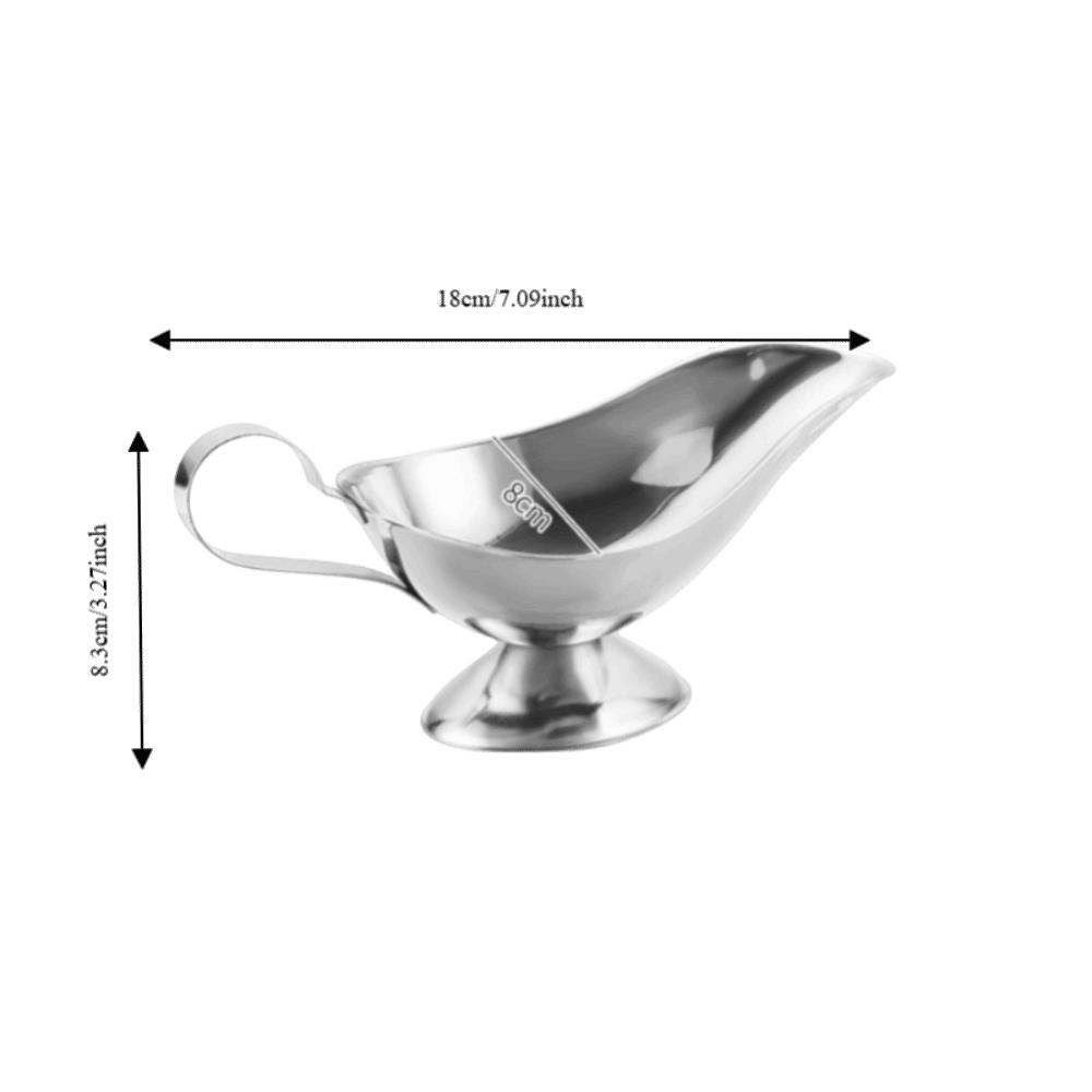 Handle Gravy Boat Server Silver Sauce Boat Durable Sauce Serving Dish  Salad Dressing